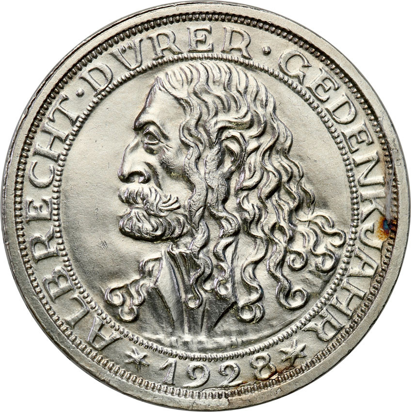Niemcy, Weimar. 3 Marki 1928 D, Dürer